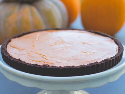 Pumpkin Tart with Chocolate Crust Recipe - Wyse Guide