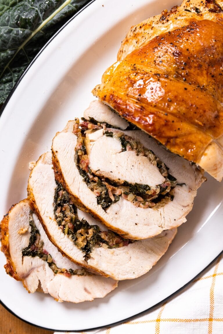 Turkey Roulade with Bacon and Kale Stuffing - Wyse Guide