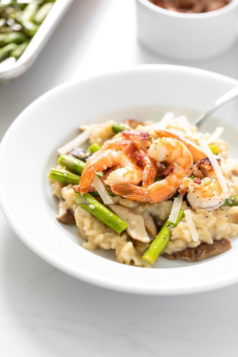 Parmesan Risotto with Shrimp and Asparagus Wyse Guide