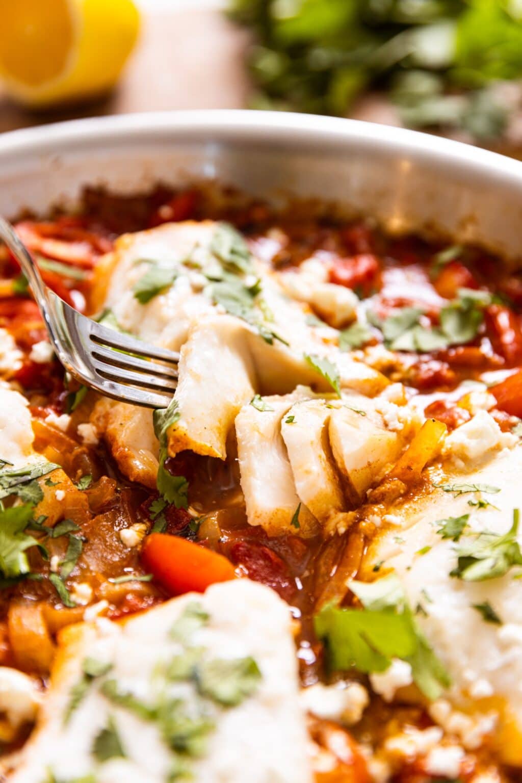 Cod with Moroccan Spiced Tomatoes (Shakshouka-Inspired) - Wyse Guide