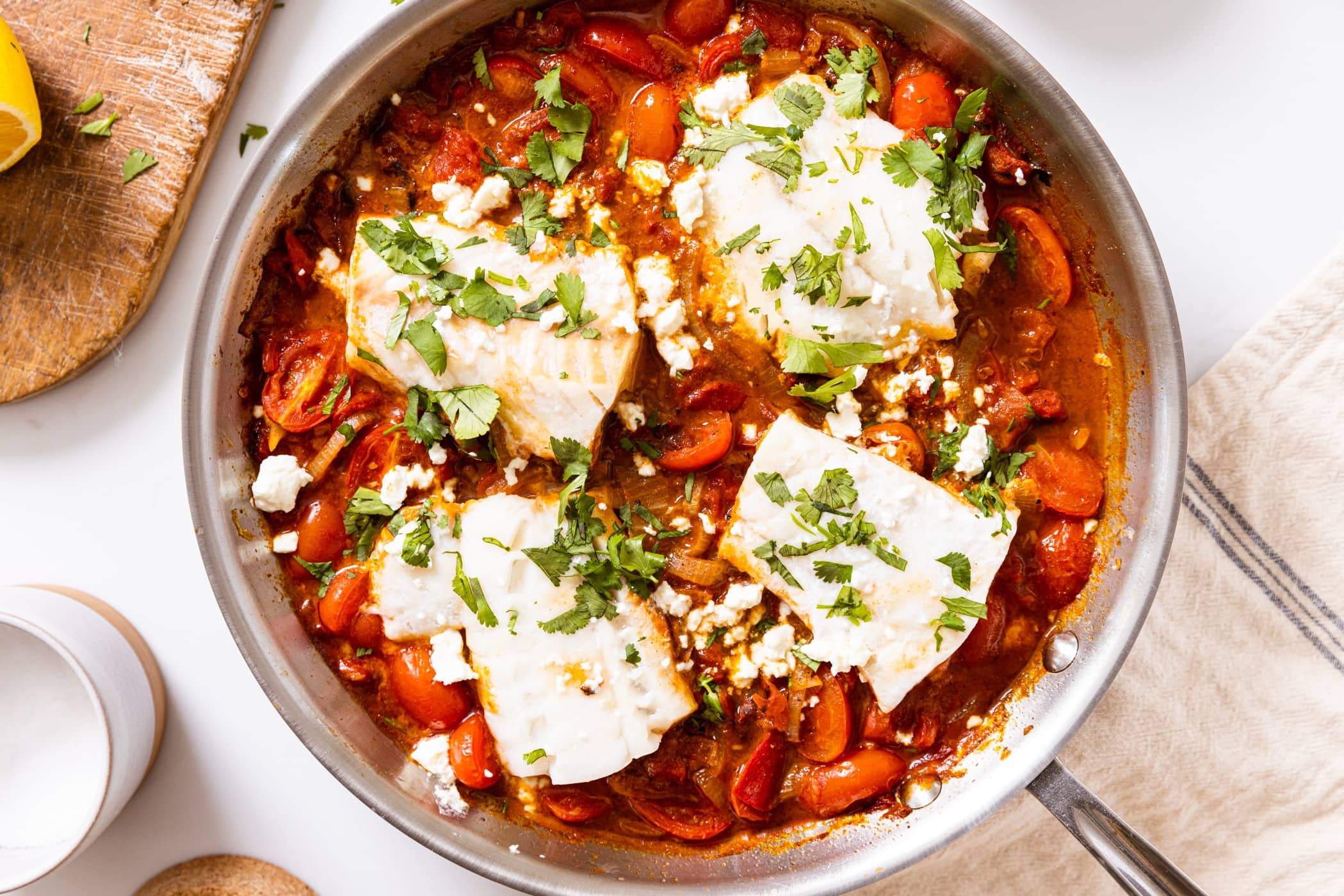 Cod with Moroccan Spiced Tomatoes-image