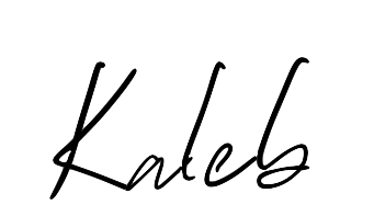 Handwritten name of Kaleb