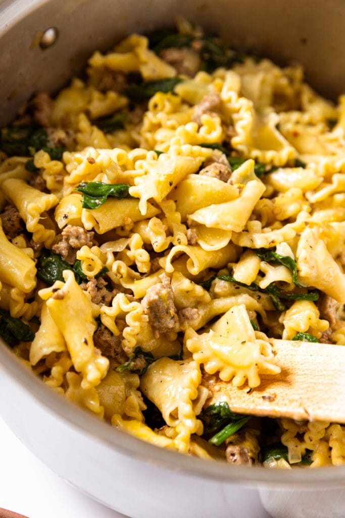 Creamy Sausage & Spinach Pasta Wyse Guide