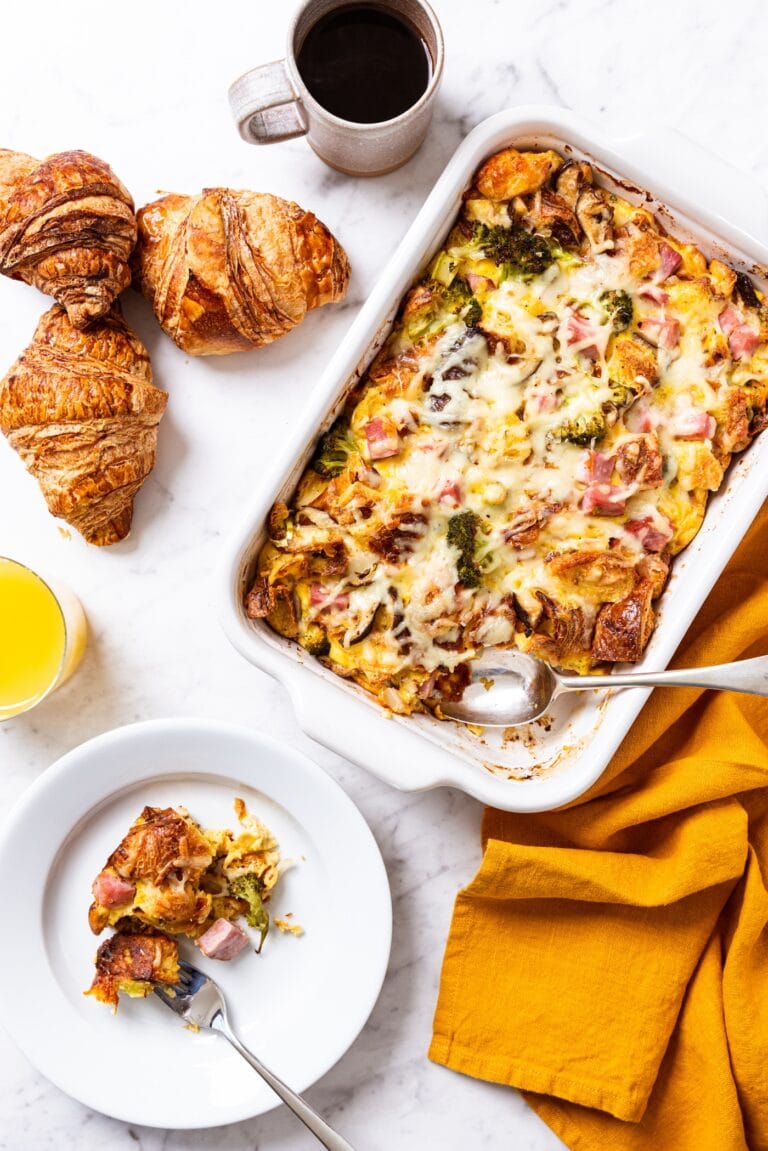 Ham & Cheese Croissant Egg Casserole Wyse Guide