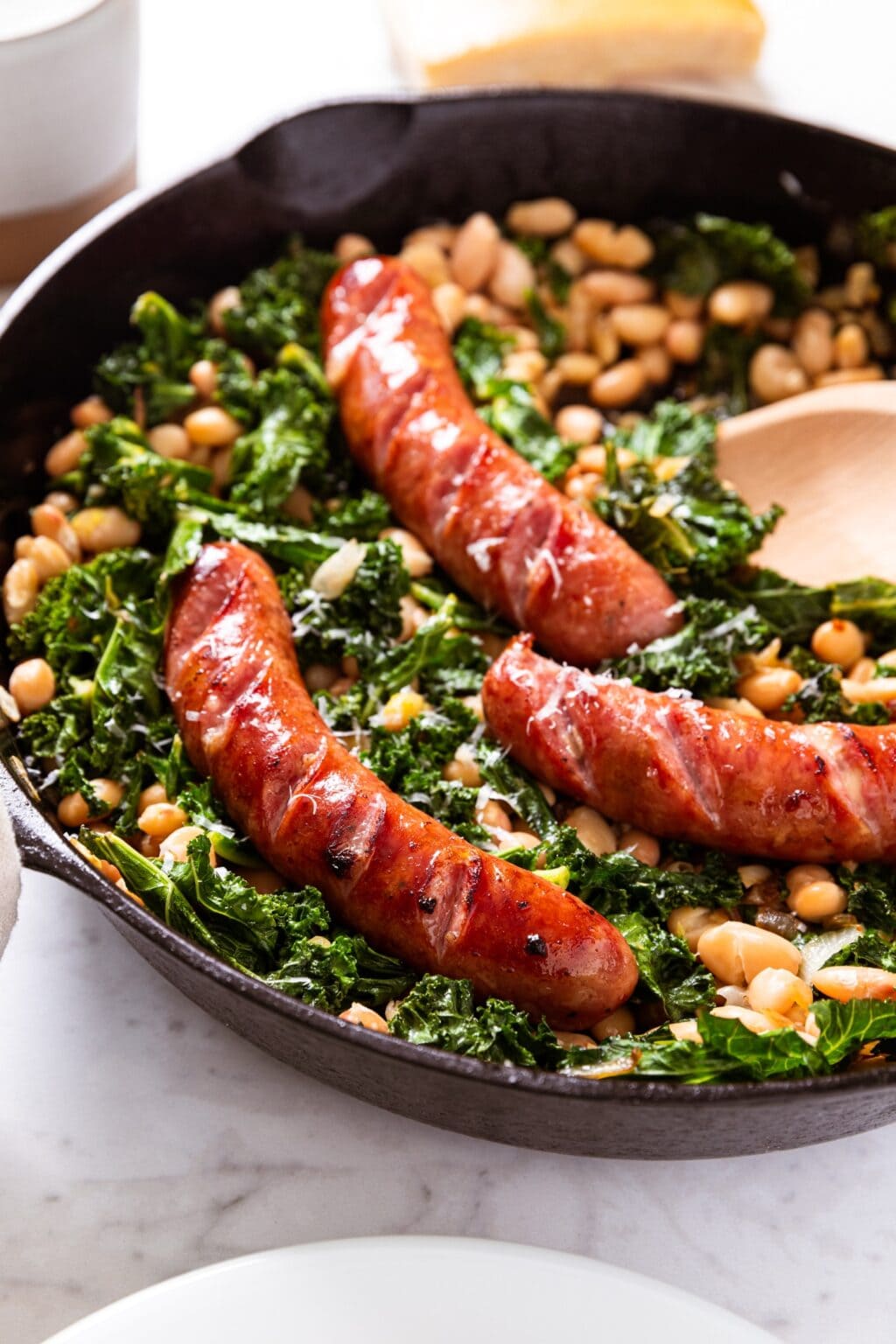 Skillet Sausage with White Beans & Kale Wyse Guide