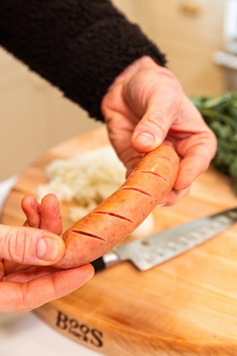 Skillet Sausage with White Beans & Kale Wyse Guide