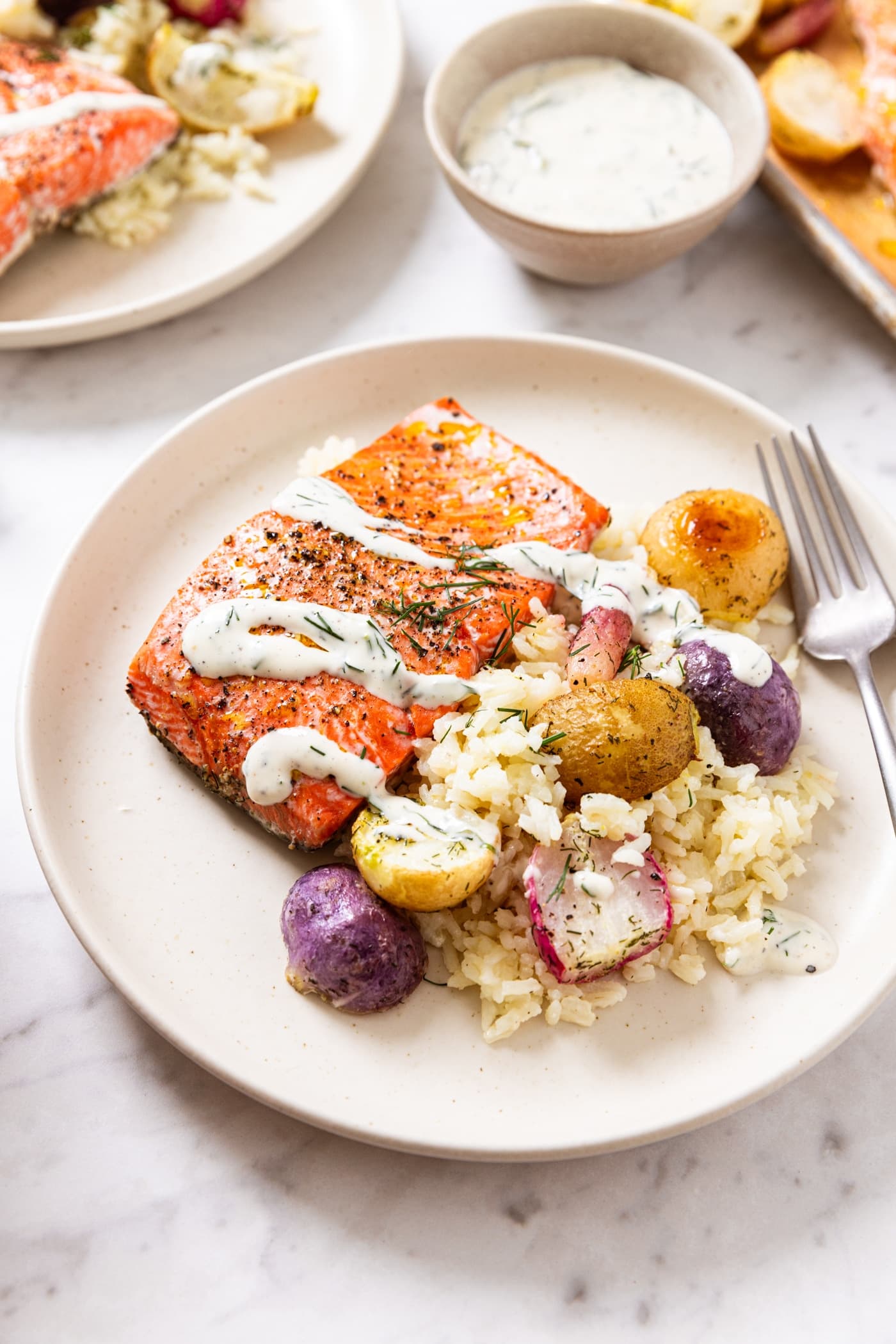 Butter Roasted Salmon & Radishes Wyse Guide