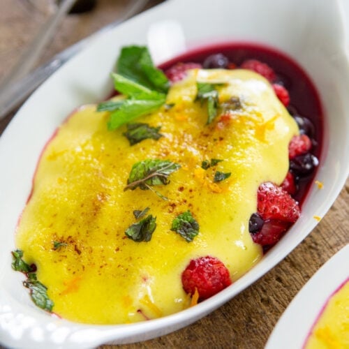 Roasted Berries with Sabayon Recipe - Wyse Guide