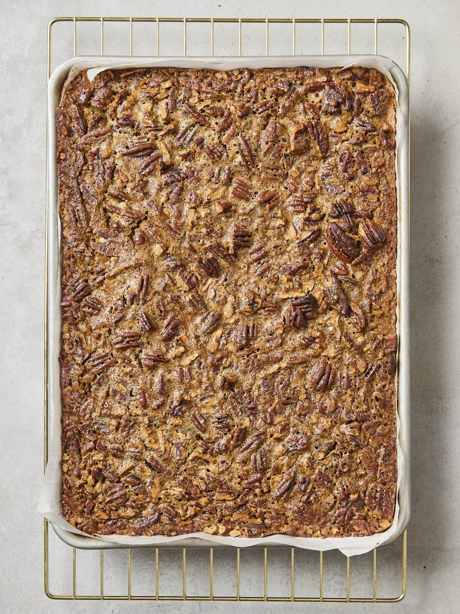 Baked bars right after coming out of the oven.