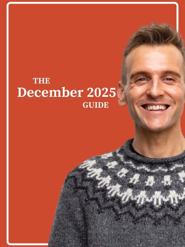 Kaleb Wyse smiling and standing in front of red background with the words "The December 2025 Guide".