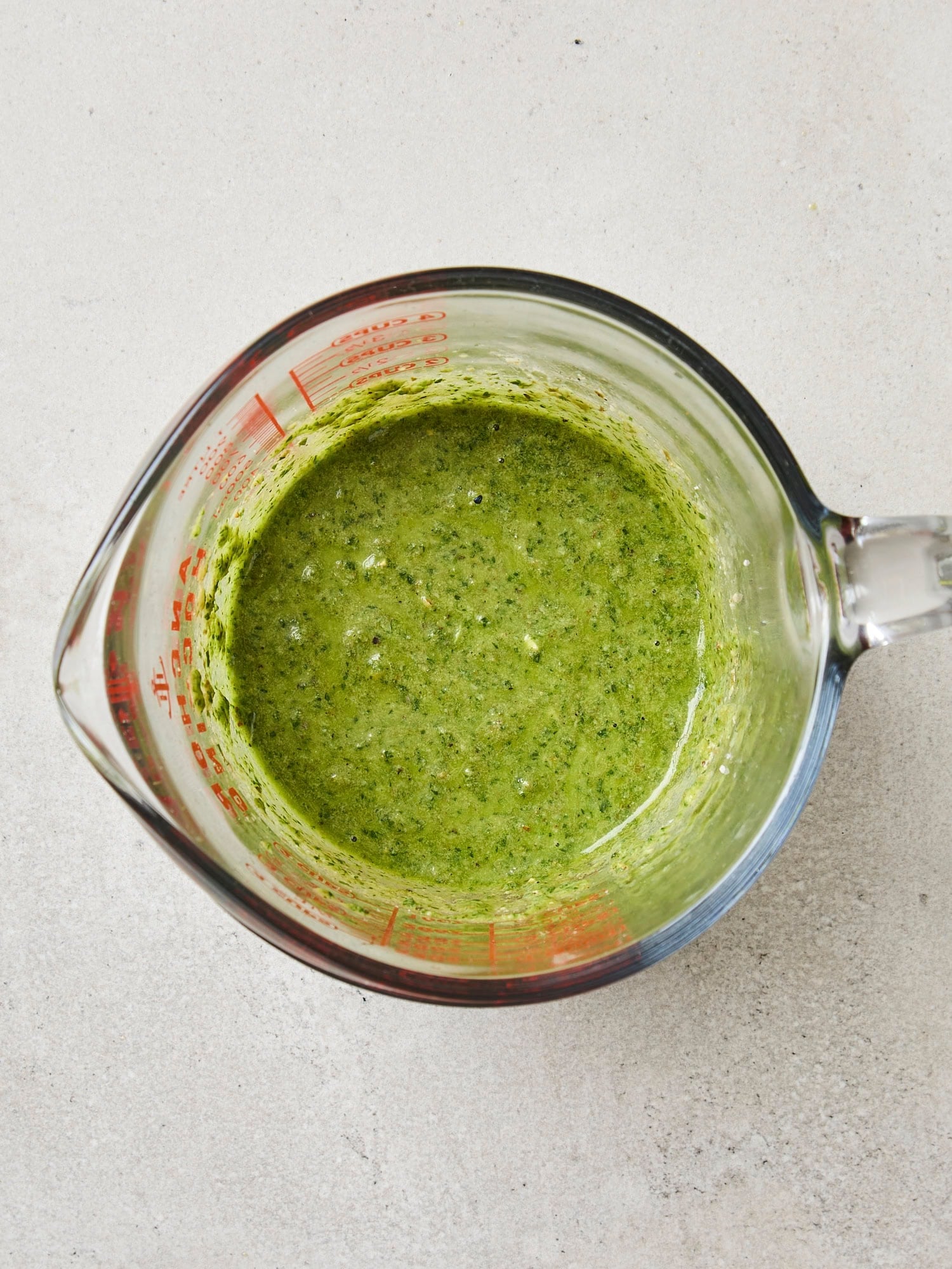 Parsley and caper dressing for salad.