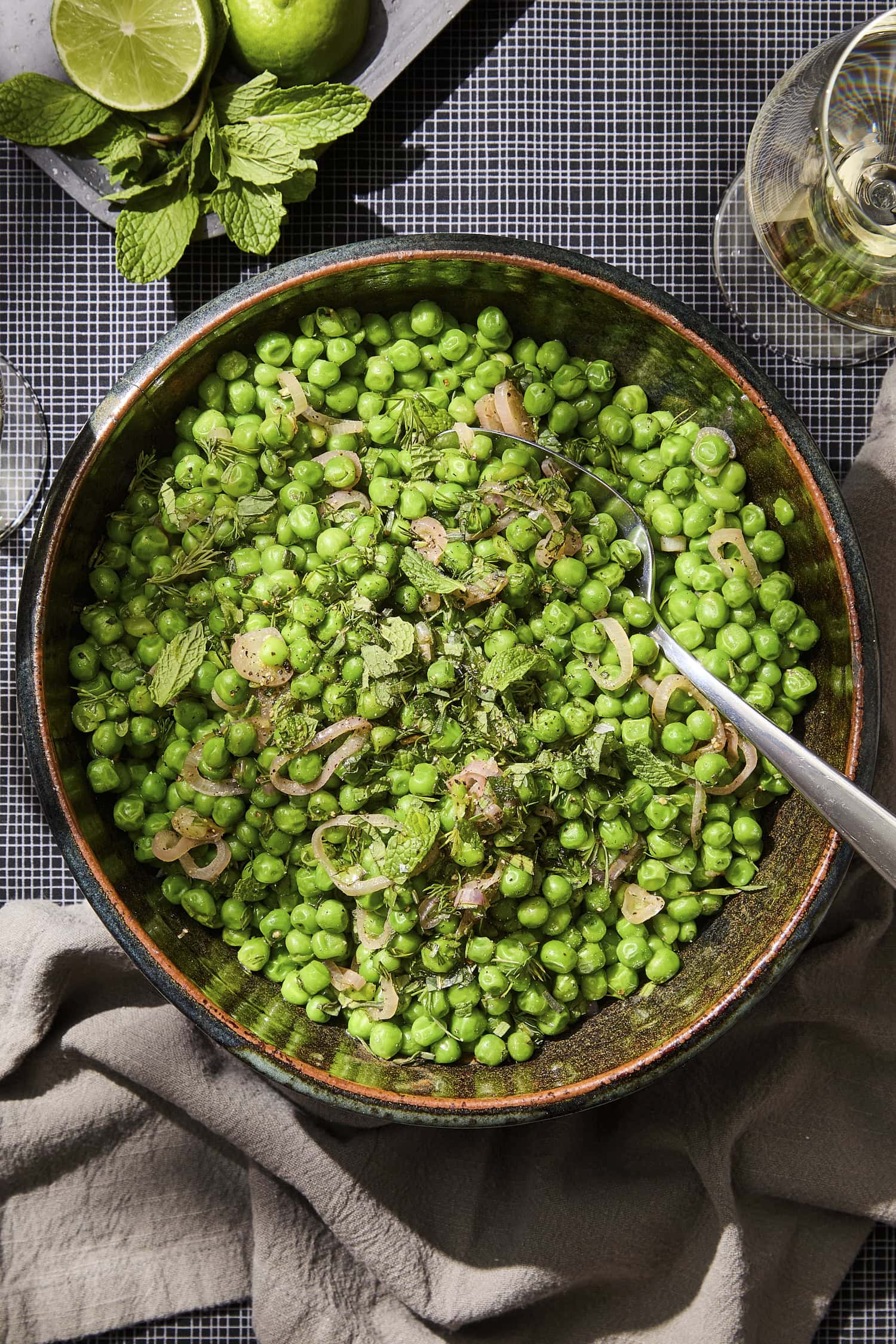 Lemon herbs peas side dish for Easter.