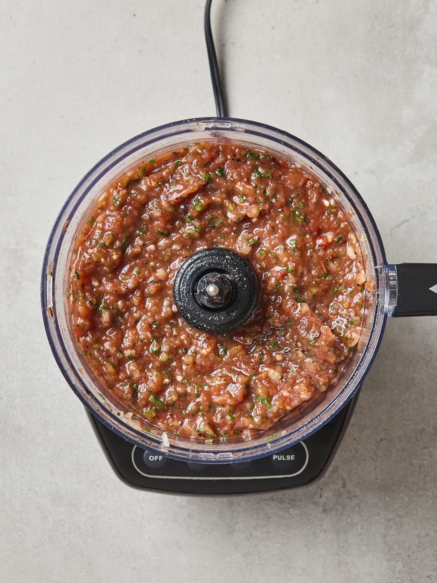 Food processor with restaurant-style salsa.