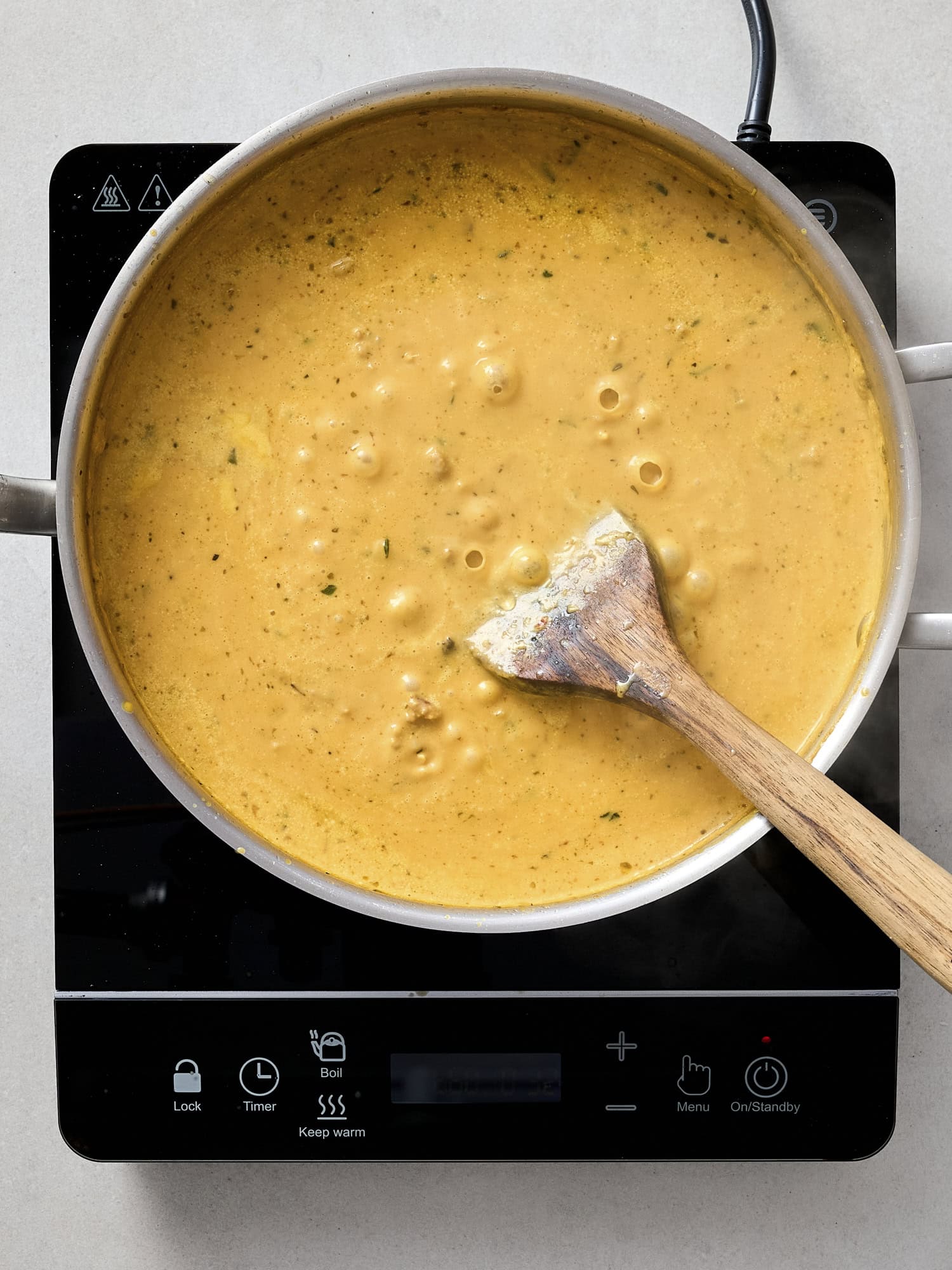 Creamy pumpkin sauce for baked ziit.