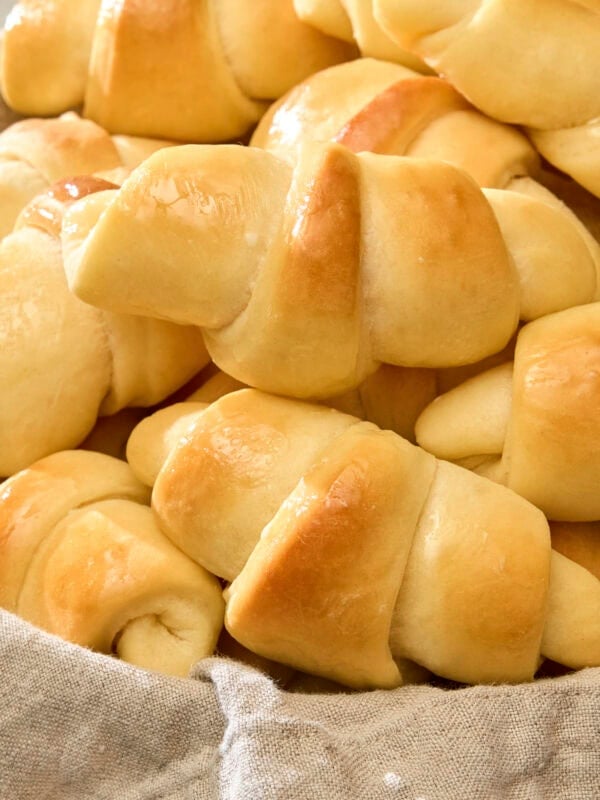 Golden brown buttery butterhorns recipe.